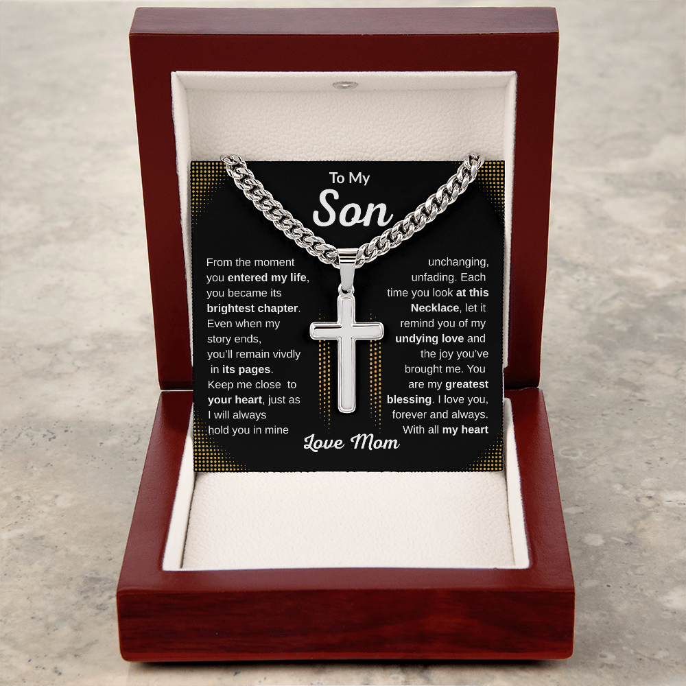To My Son | Cuban Chain with Artisan Necklace