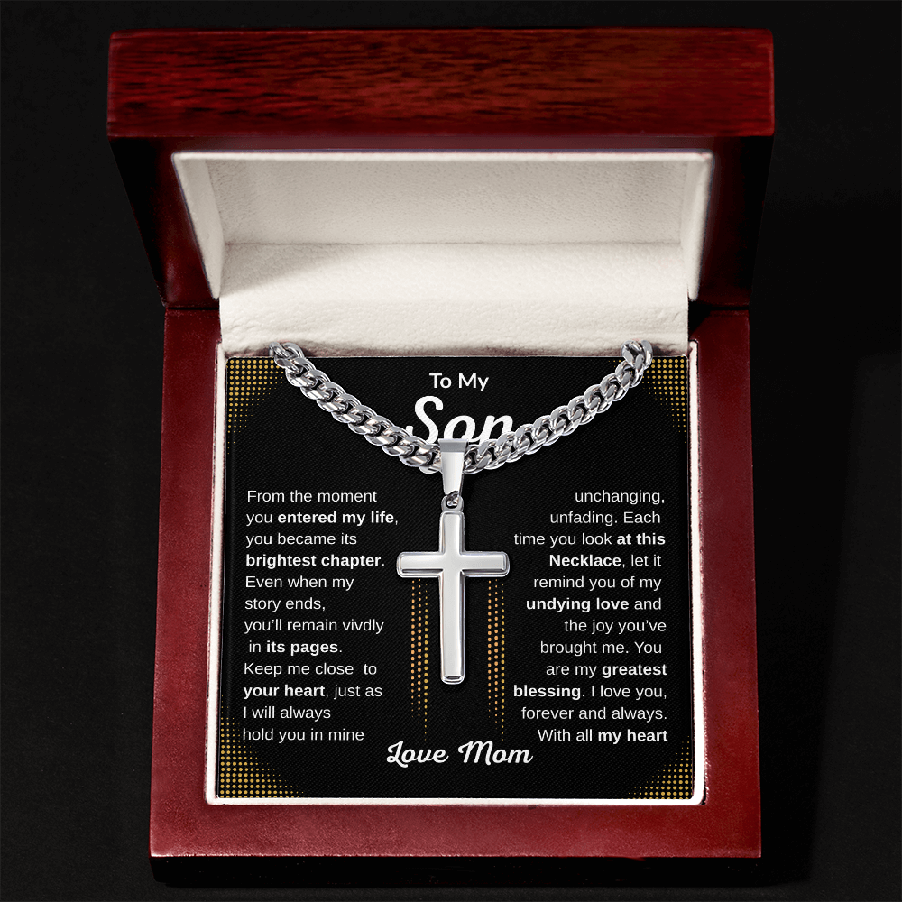 To My Son | Cuban Chain with Artisan Necklace