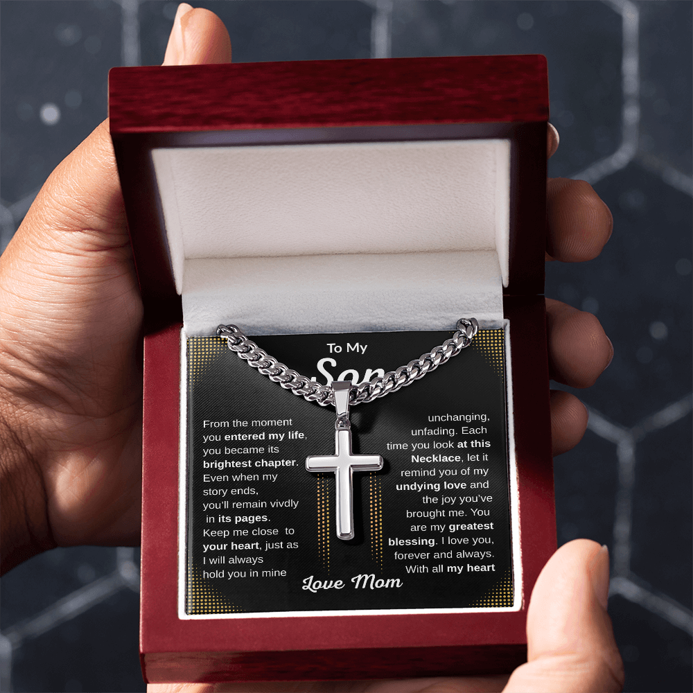 To My Son | Cuban Chain with Artisan Necklace