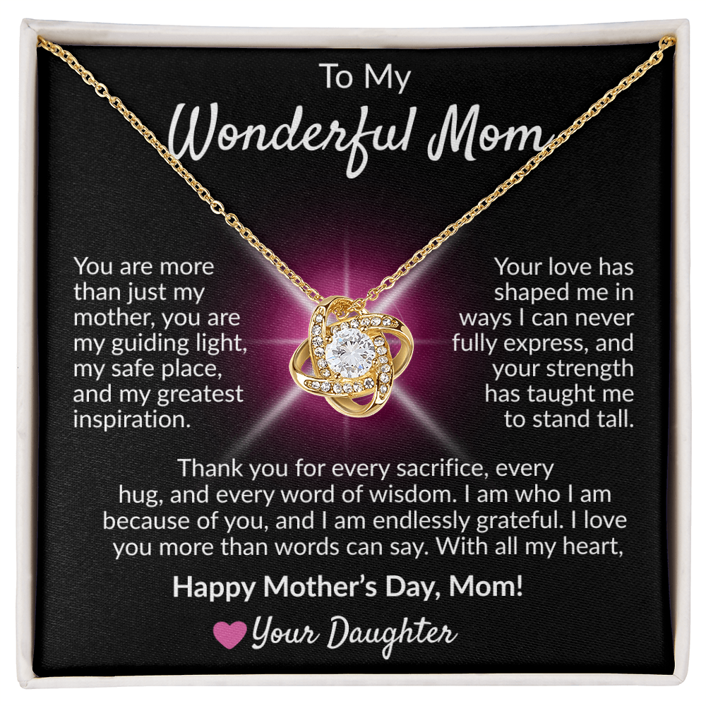 To My Wonderful Mom | Love Knot Necklace