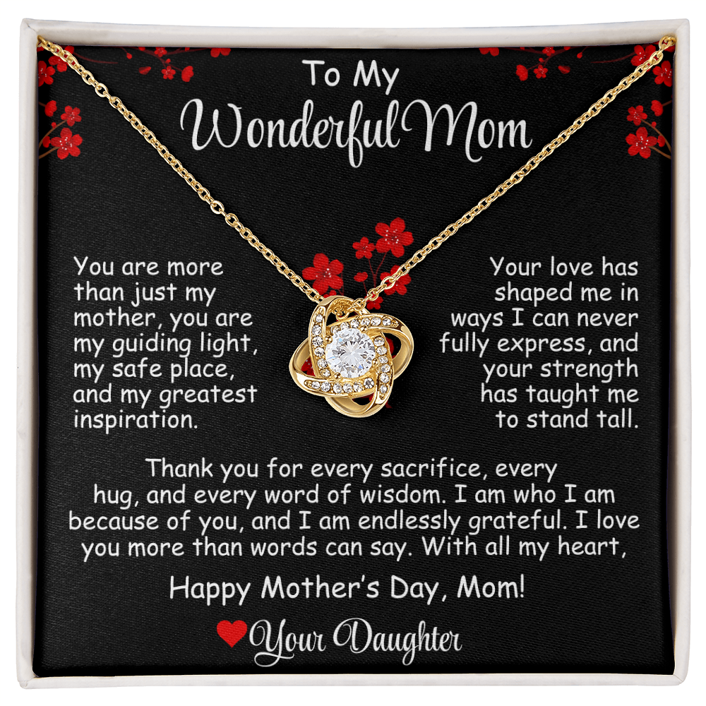 To My Wonderful Mom | Love Knot Necklace