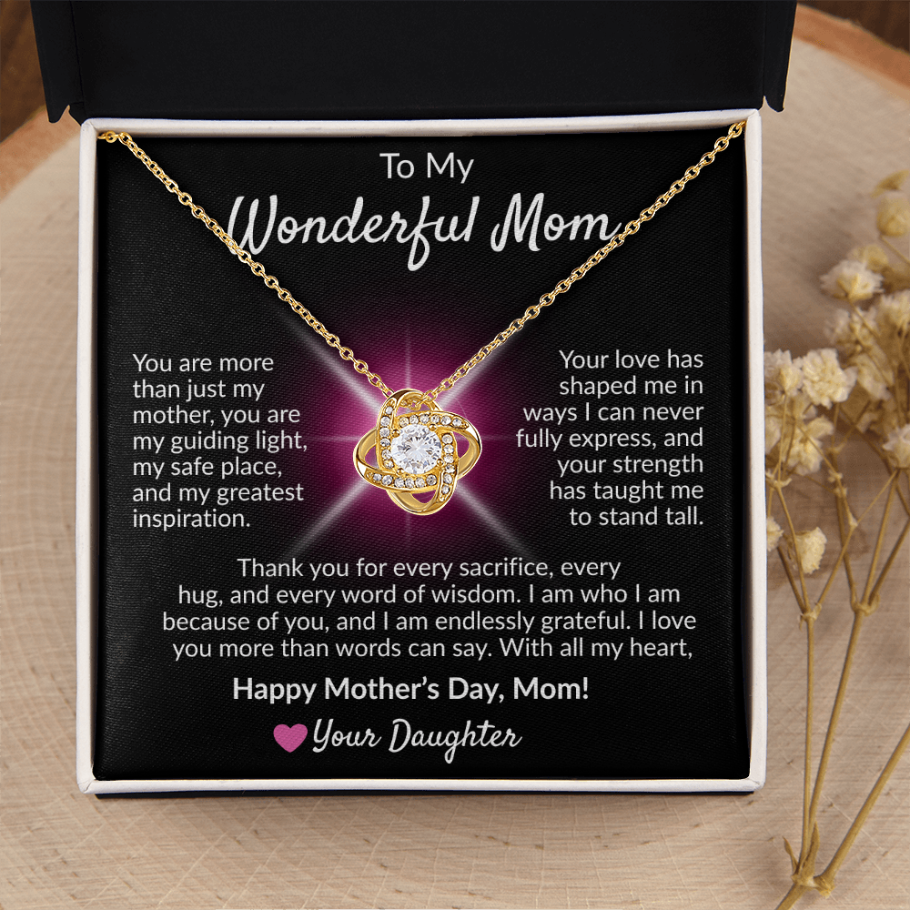 To My Wonderful Mom | Love Knot Necklace