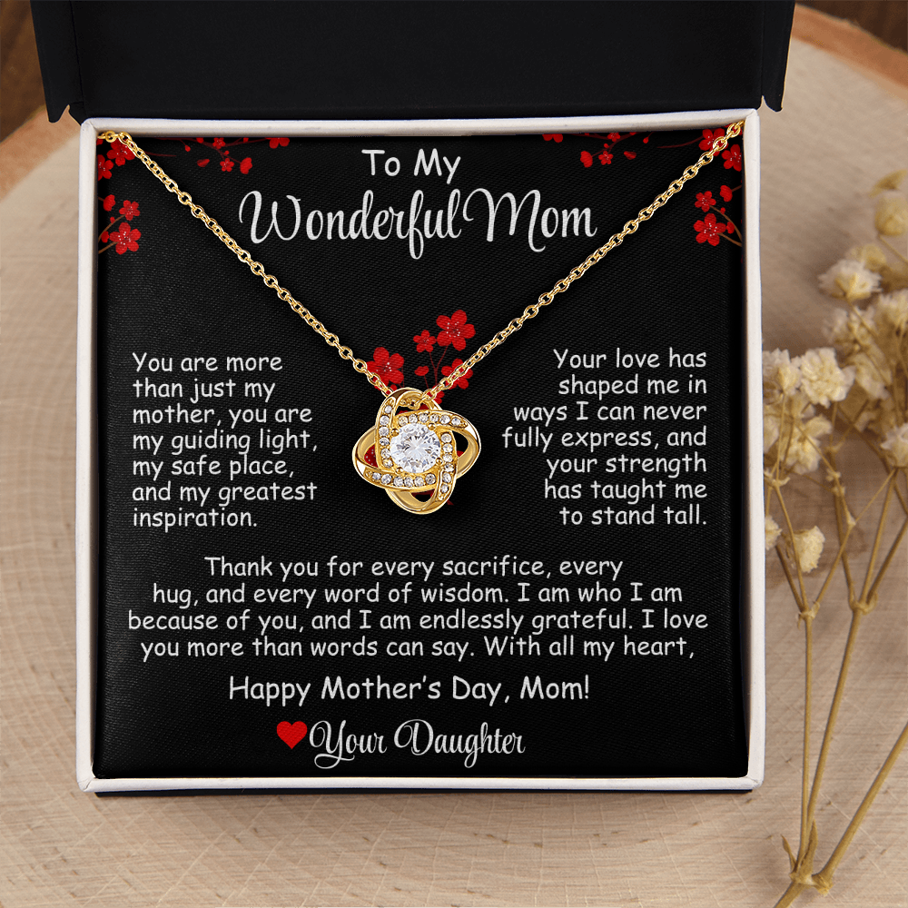 To My Wonderful Mom | Love Knot Necklace