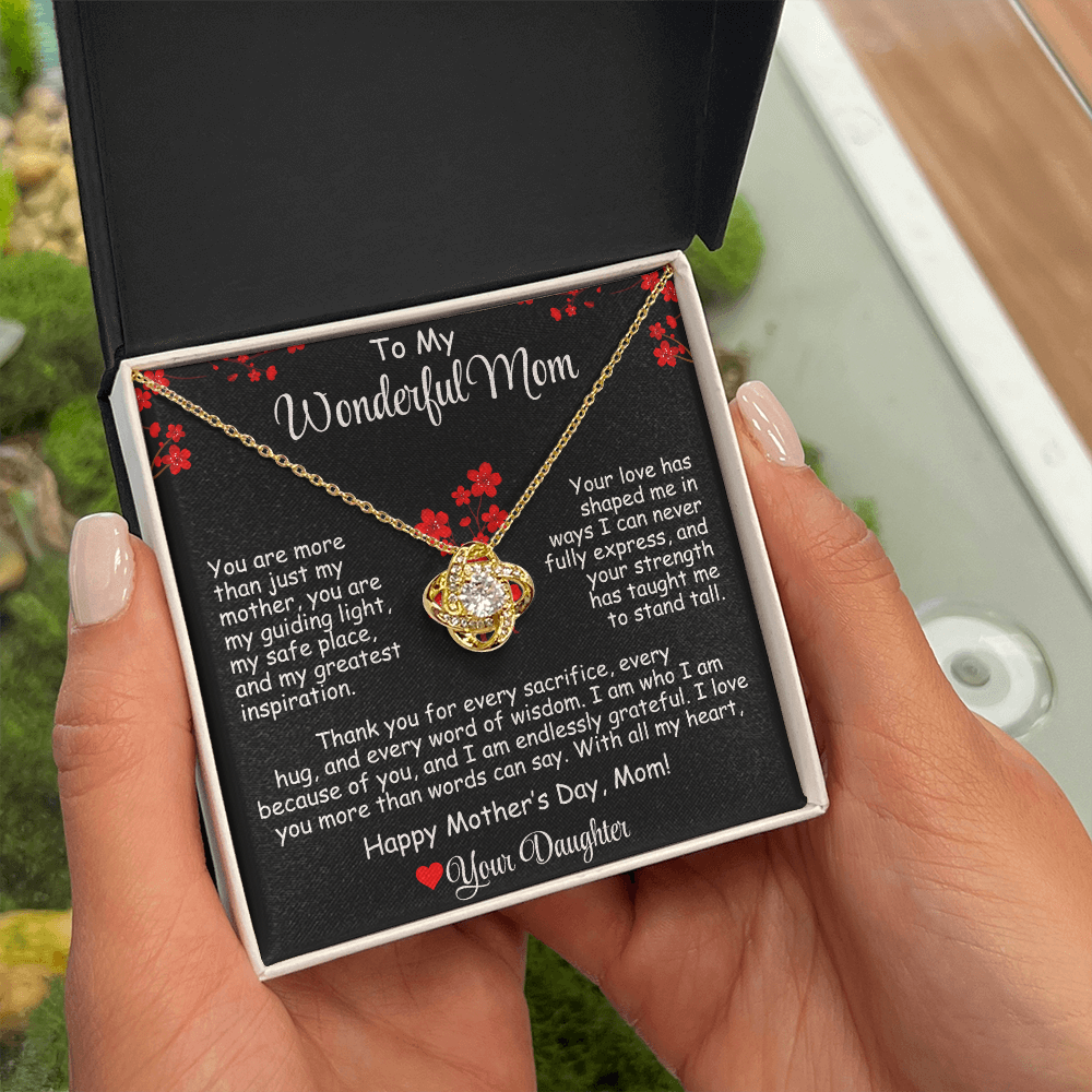 To My Wonderful Mom | Love Knot Necklace