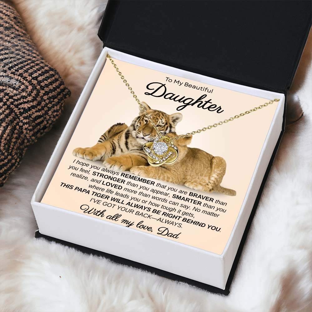 To My Sweet Daughter, I Hope You Always Remember | Love Knot Necklace