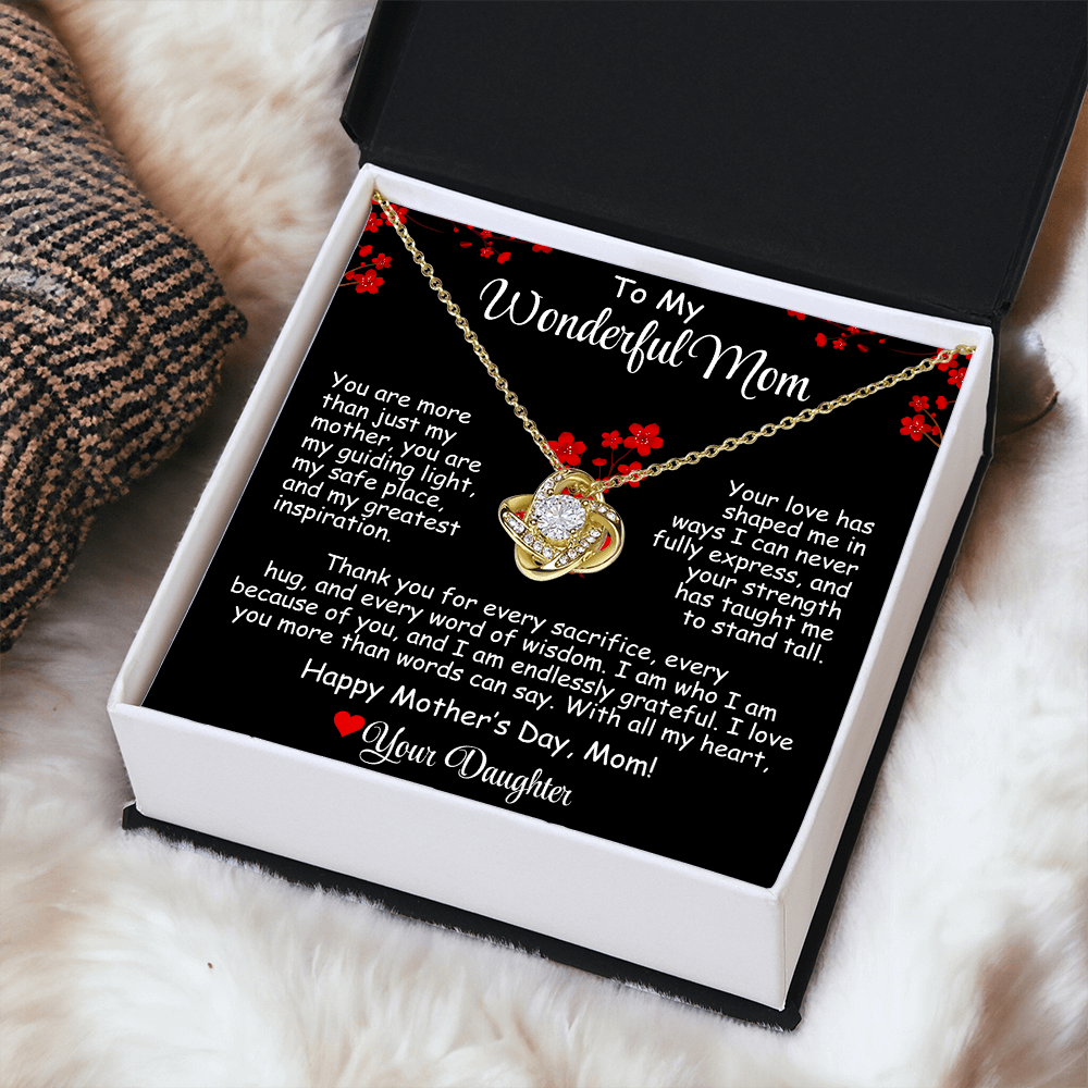 To My Wonderful Mom | Love Knot Necklace