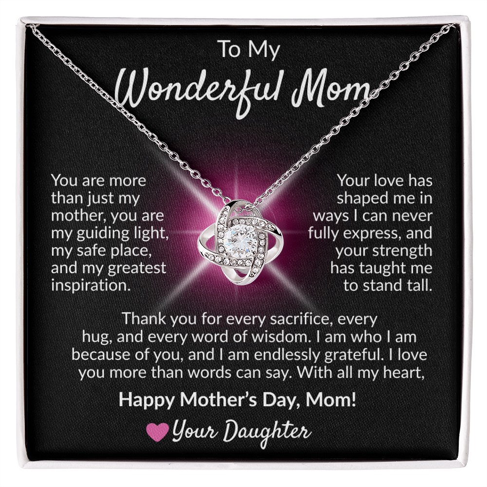 To My Wonderful Mom | Love Knot Necklace