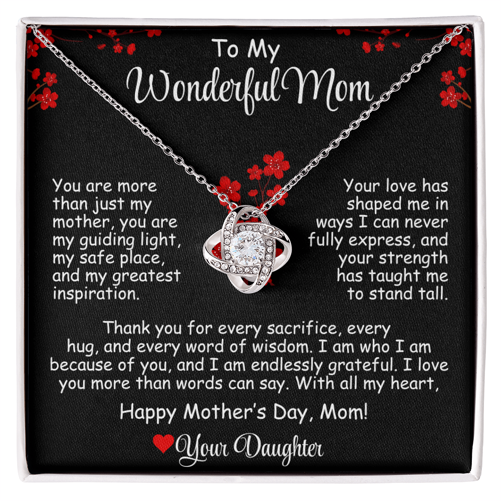 To My Wonderful Mom | Love Knot Necklace