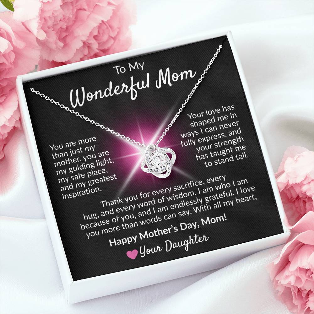 To My Wonderful Mom | Love Knot Necklace