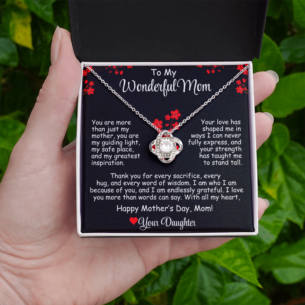 To My Wonderful Mom | Love Knot Necklace