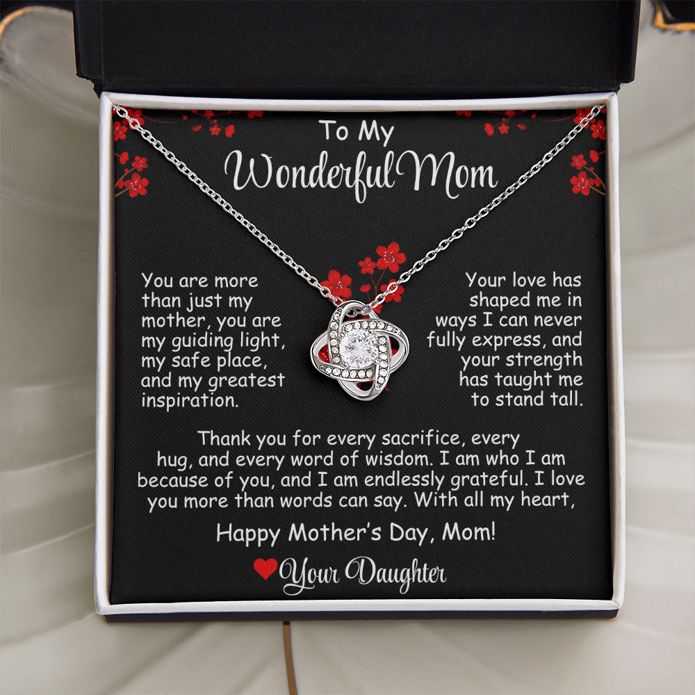 To My Wonderful Mom | Love Knot Necklace