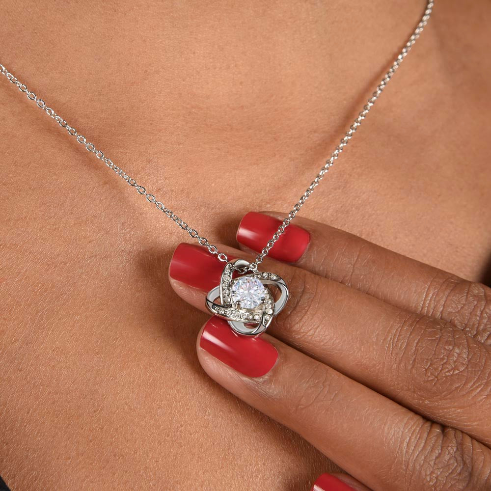 To My Sweet Daughter, I Hope You Always Remember | Love Knot Necklace