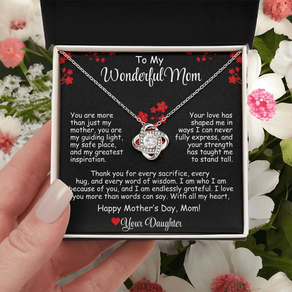 To My Wonderful Mom | Love Knot Necklace