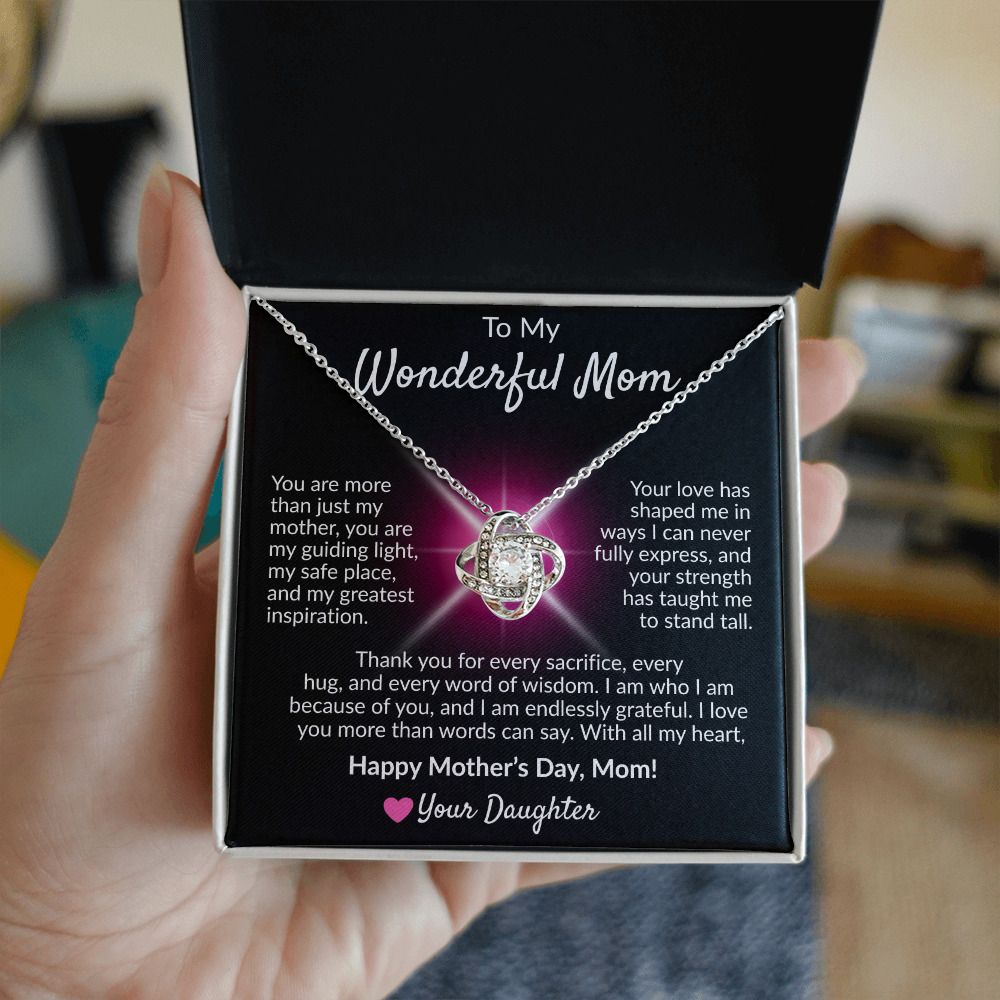 To My Wonderful Mom | Love Knot Necklace
