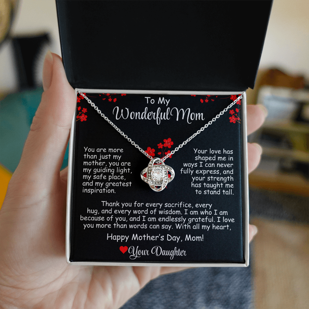 To My Wonderful Mom | Love Knot Necklace