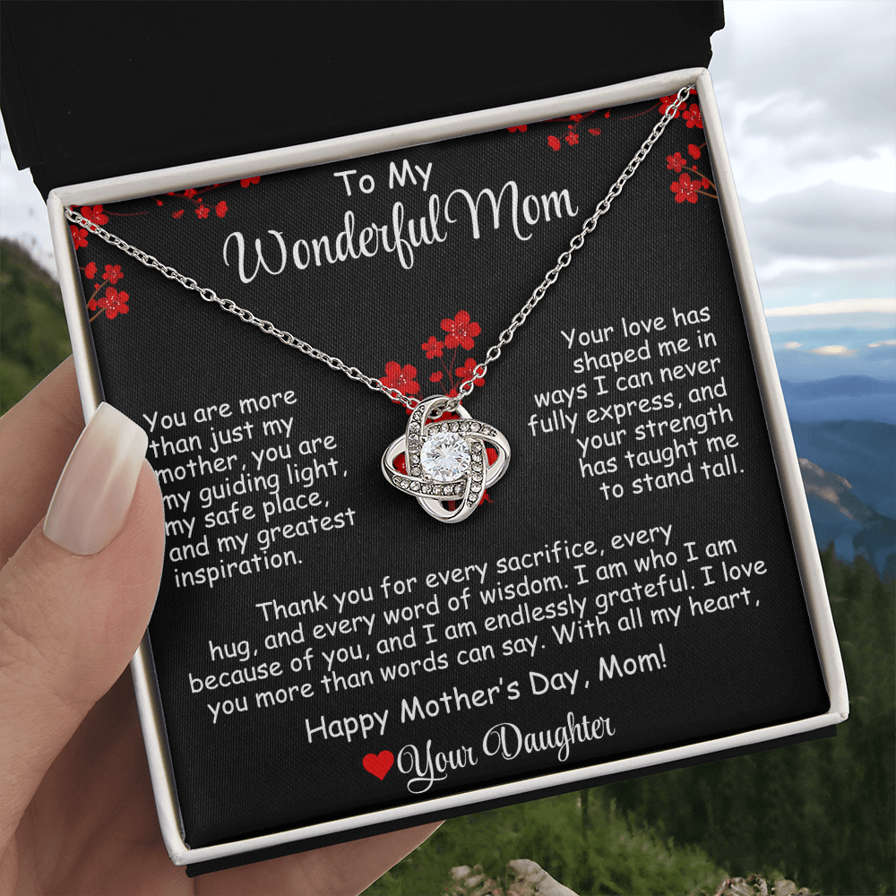 To My Wonderful Mom | Love Knot Necklace