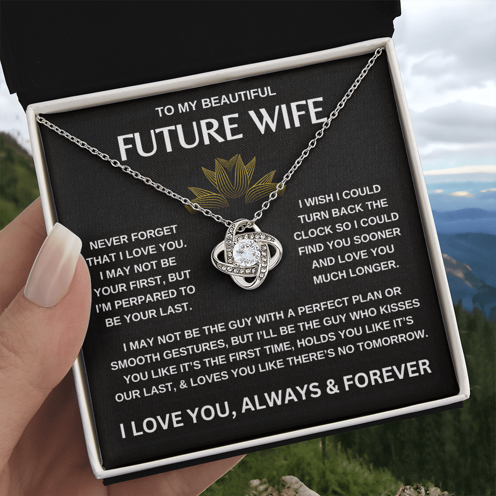 To My Beautiful Future Wife | Love Knot Necklace