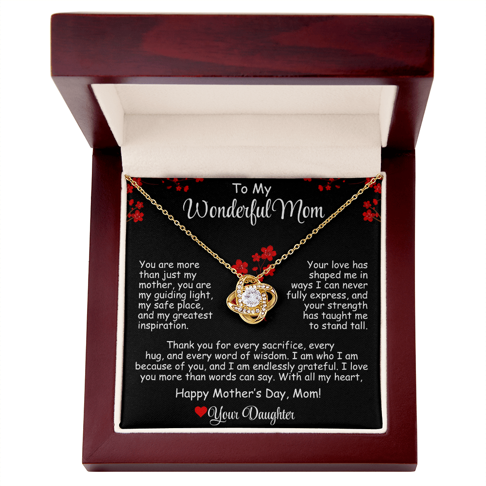To My Wonderful Mom | Love Knot Necklace