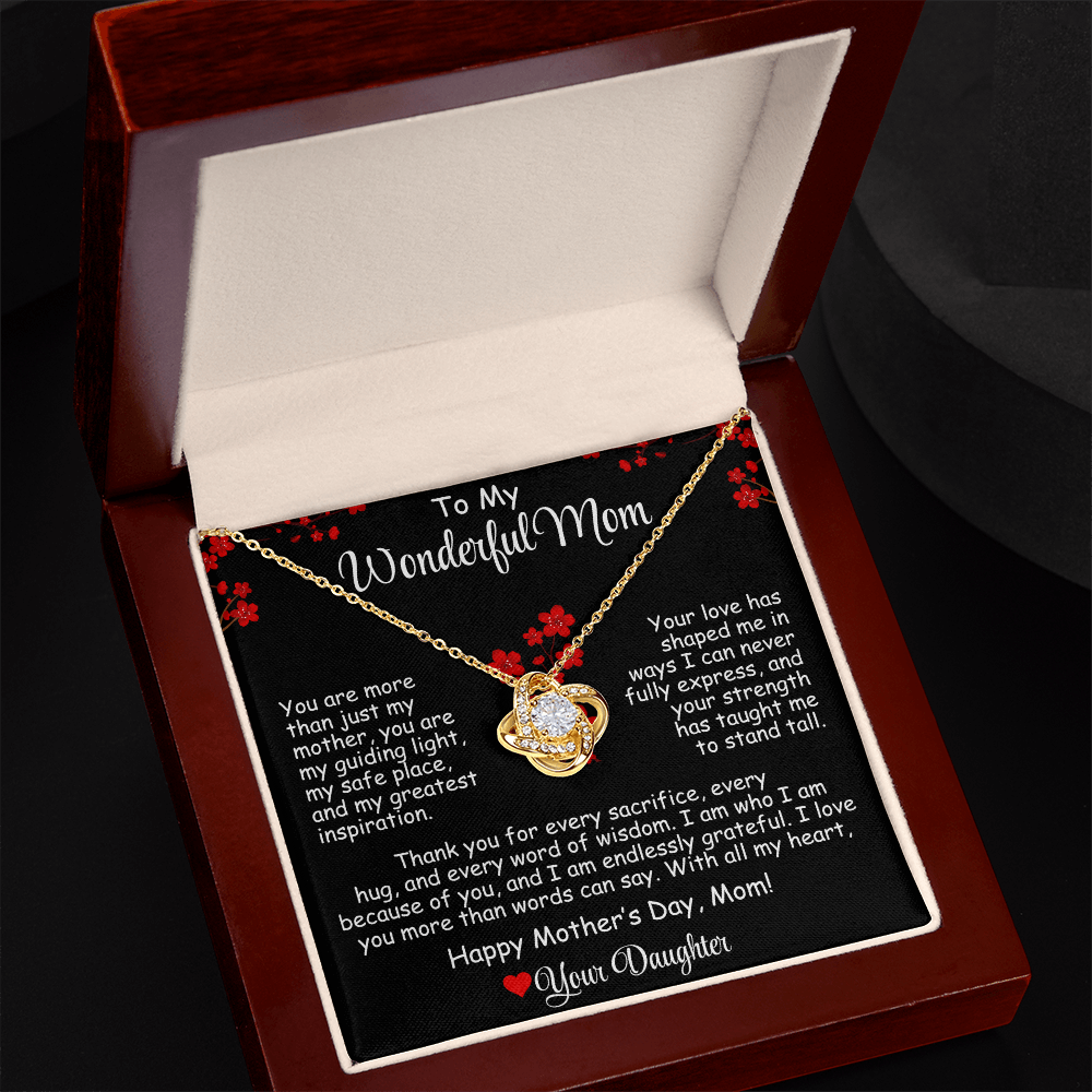 To My Wonderful Mom | Love Knot Necklace