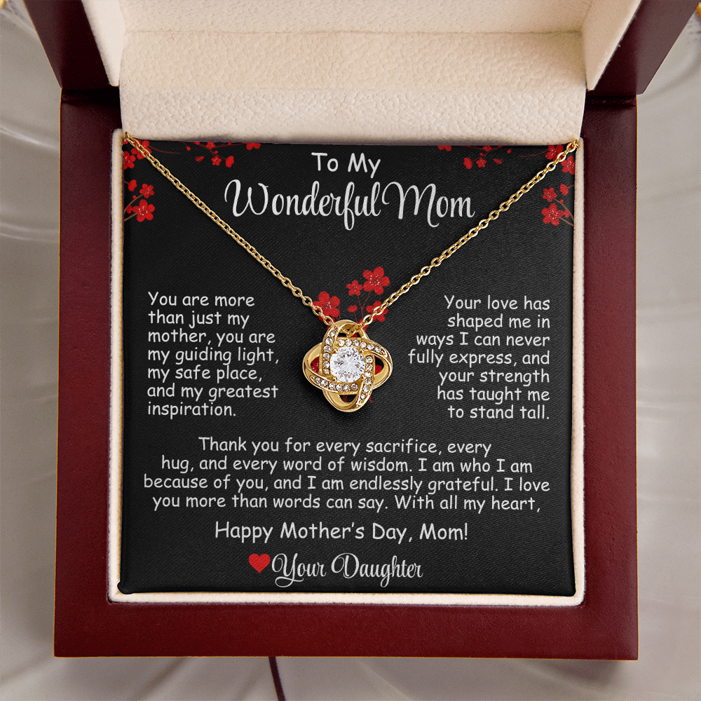 To My Wonderful Mom | Love Knot Necklace