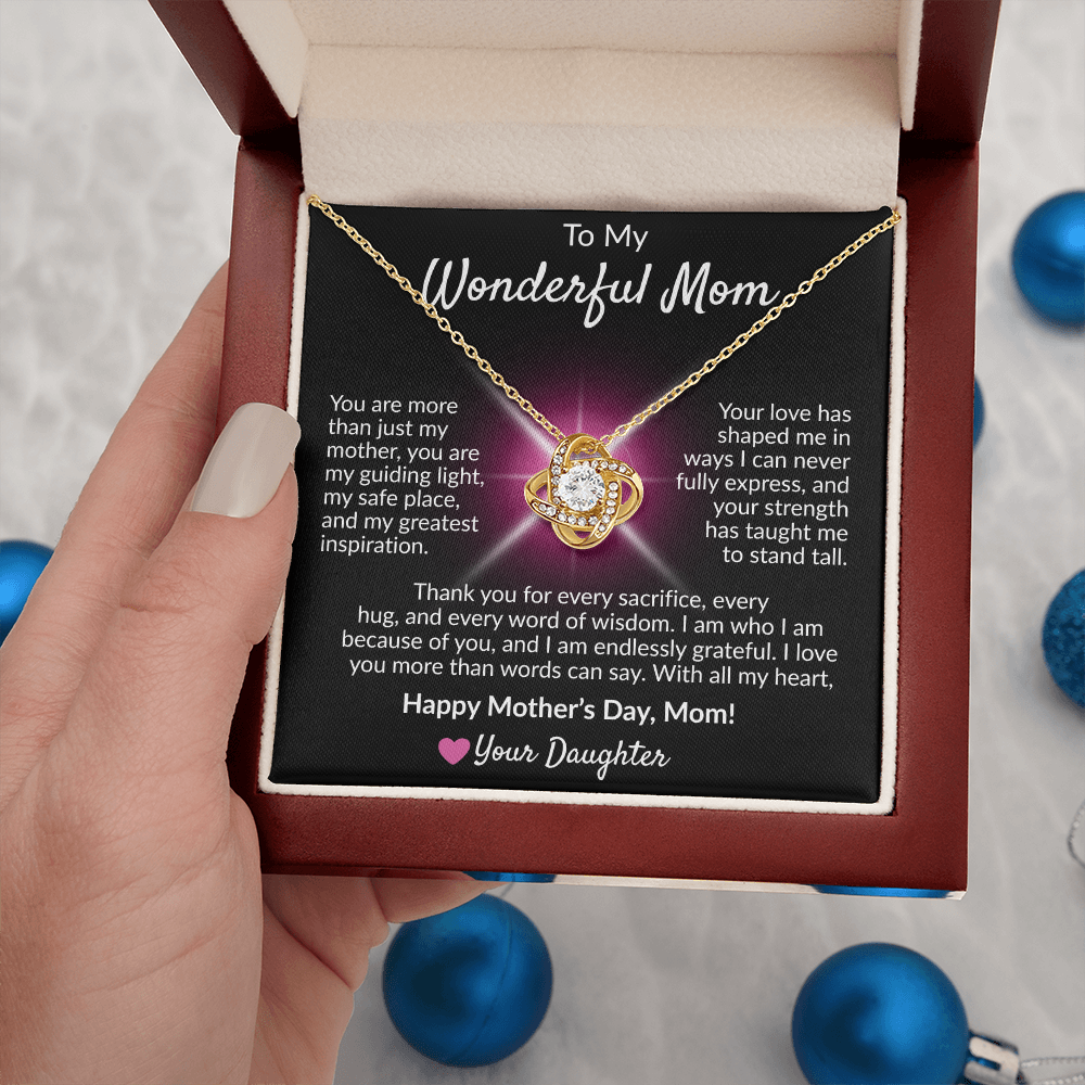 To My Wonderful Mom | Love Knot Necklace