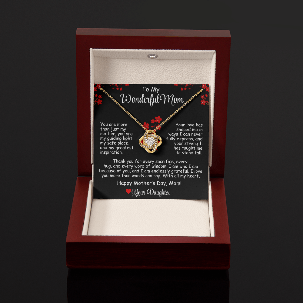 To My Wonderful Mom | Love Knot Necklace