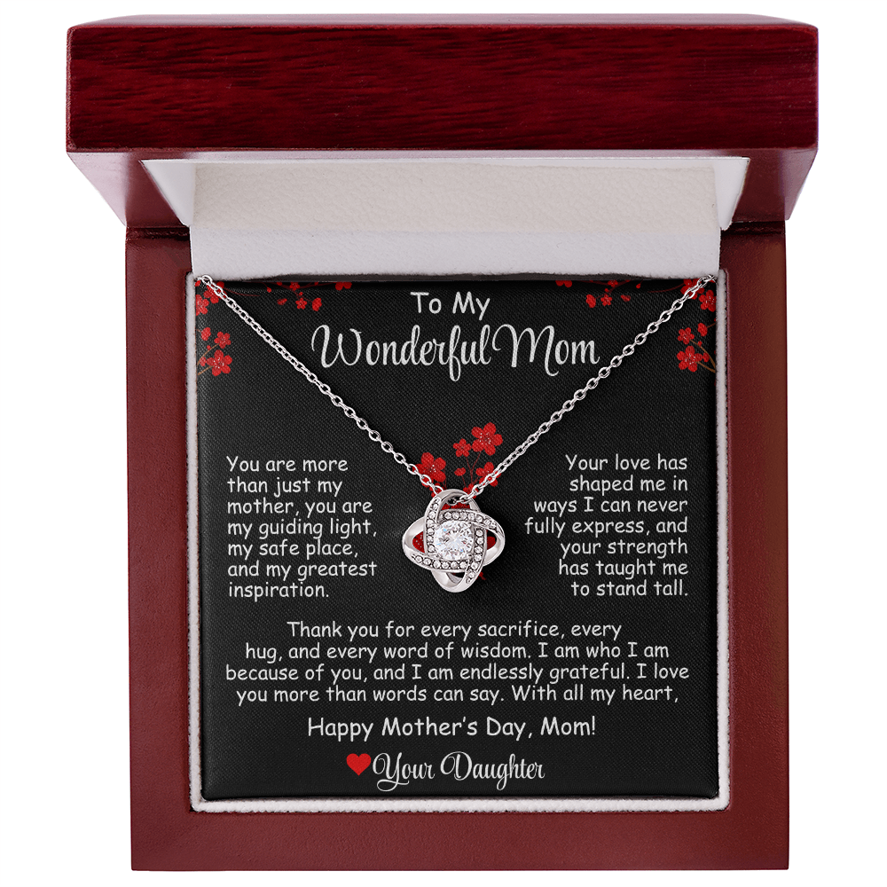 To My Wonderful Mom | Love Knot Necklace