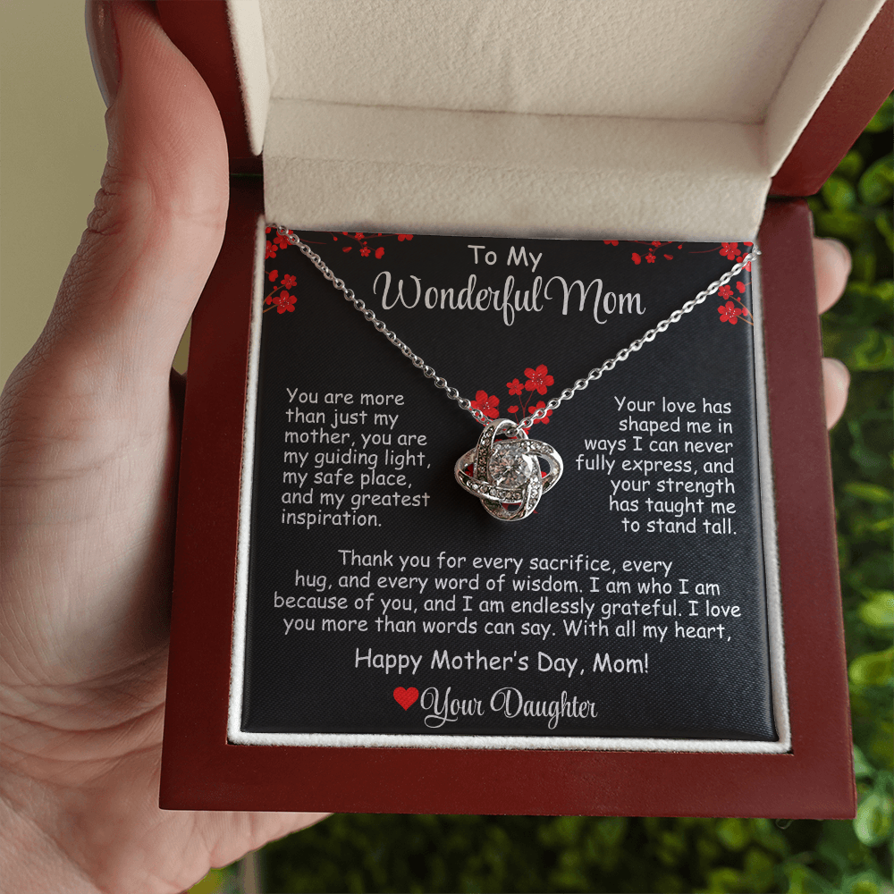 To My Wonderful Mom | Love Knot Necklace