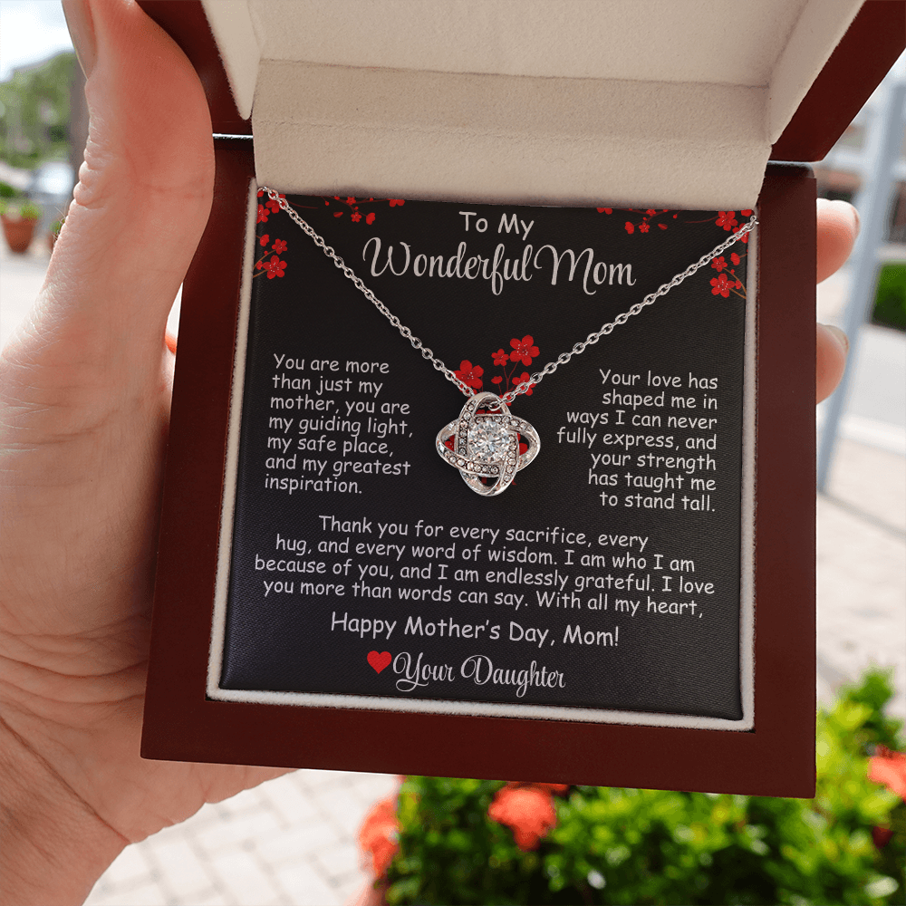 To My Wonderful Mom | Love Knot Necklace