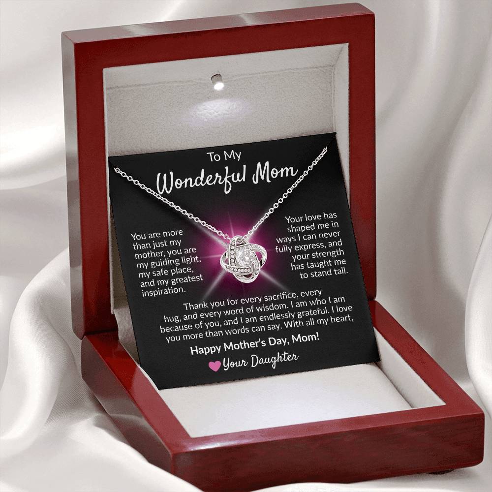 To My Wonderful Mom | Love Knot Necklace