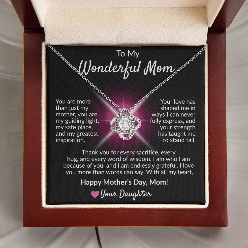 To My Wonderful Mom | Love Knot Necklace