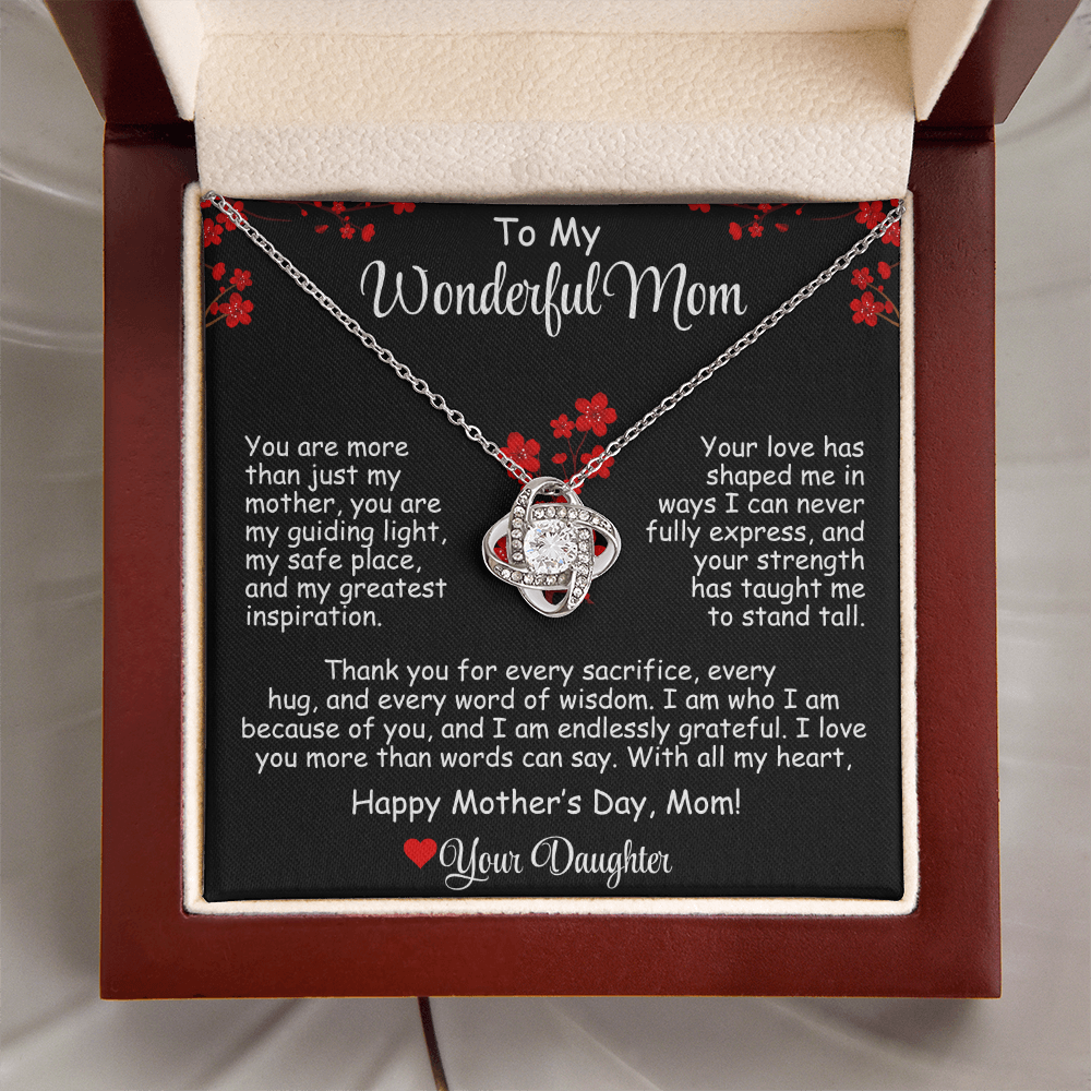To My Wonderful Mom | Love Knot Necklace