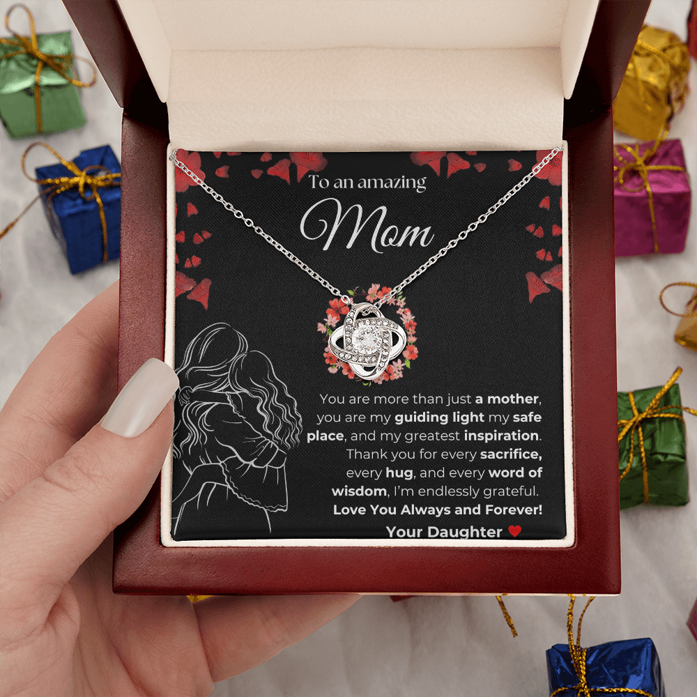 Mom you are amazing | You Are More than just a Mother | Love Knot Necklace