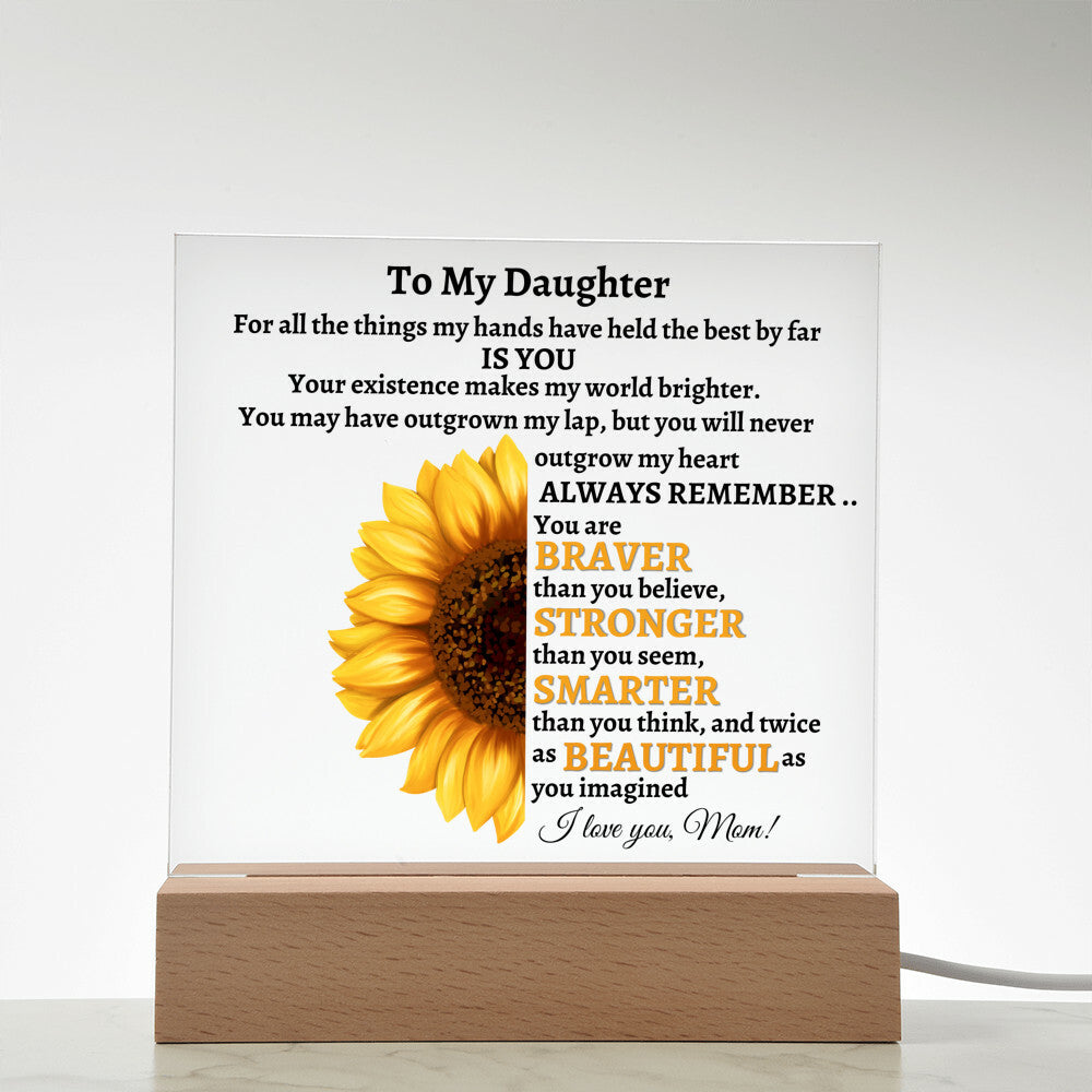 To My Daughter | Square Acrylic Plaque
