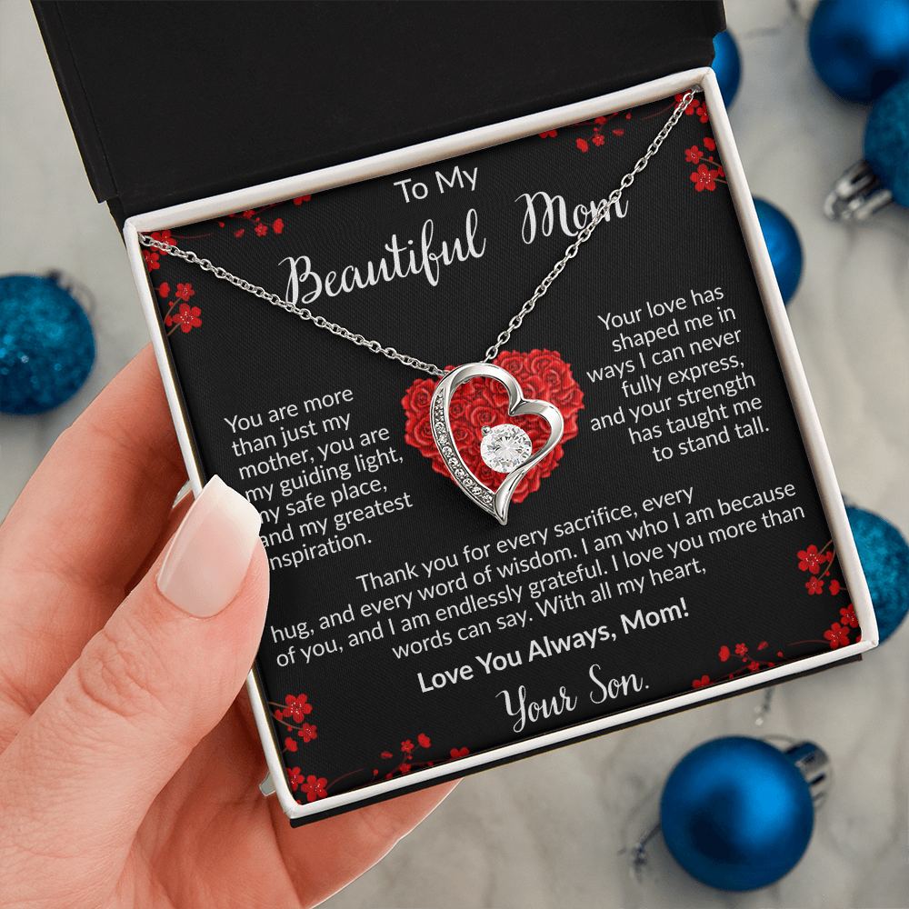 To My Beautiful Mom | Forever Love Necklace