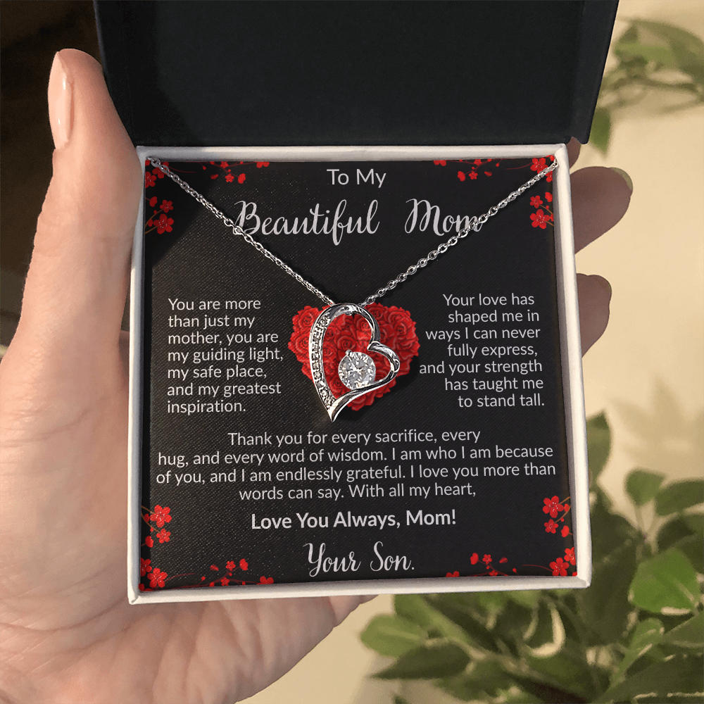 To My Beautiful Mom | Forever Love Necklace