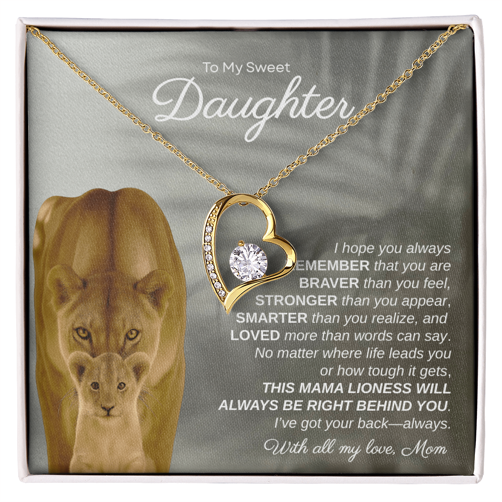 To My Sweet Daughter, I Hope You Always Remember | Forever Love Necklace