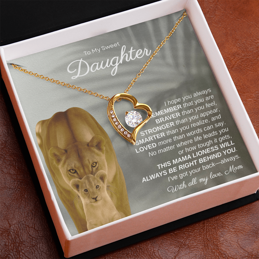 To My Sweet Daughter, I Hope You Always Remember | Forever Love Necklace