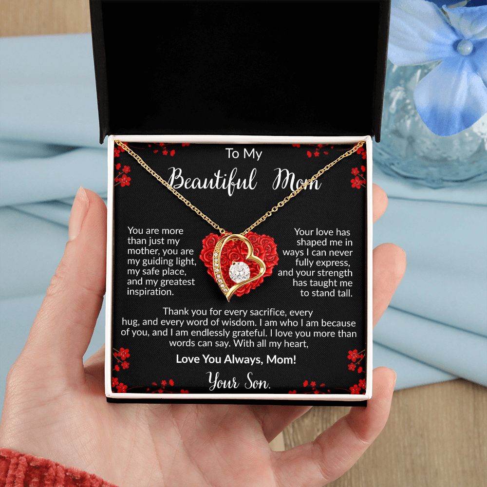 To My Beautiful Mom | Forever Love Necklace