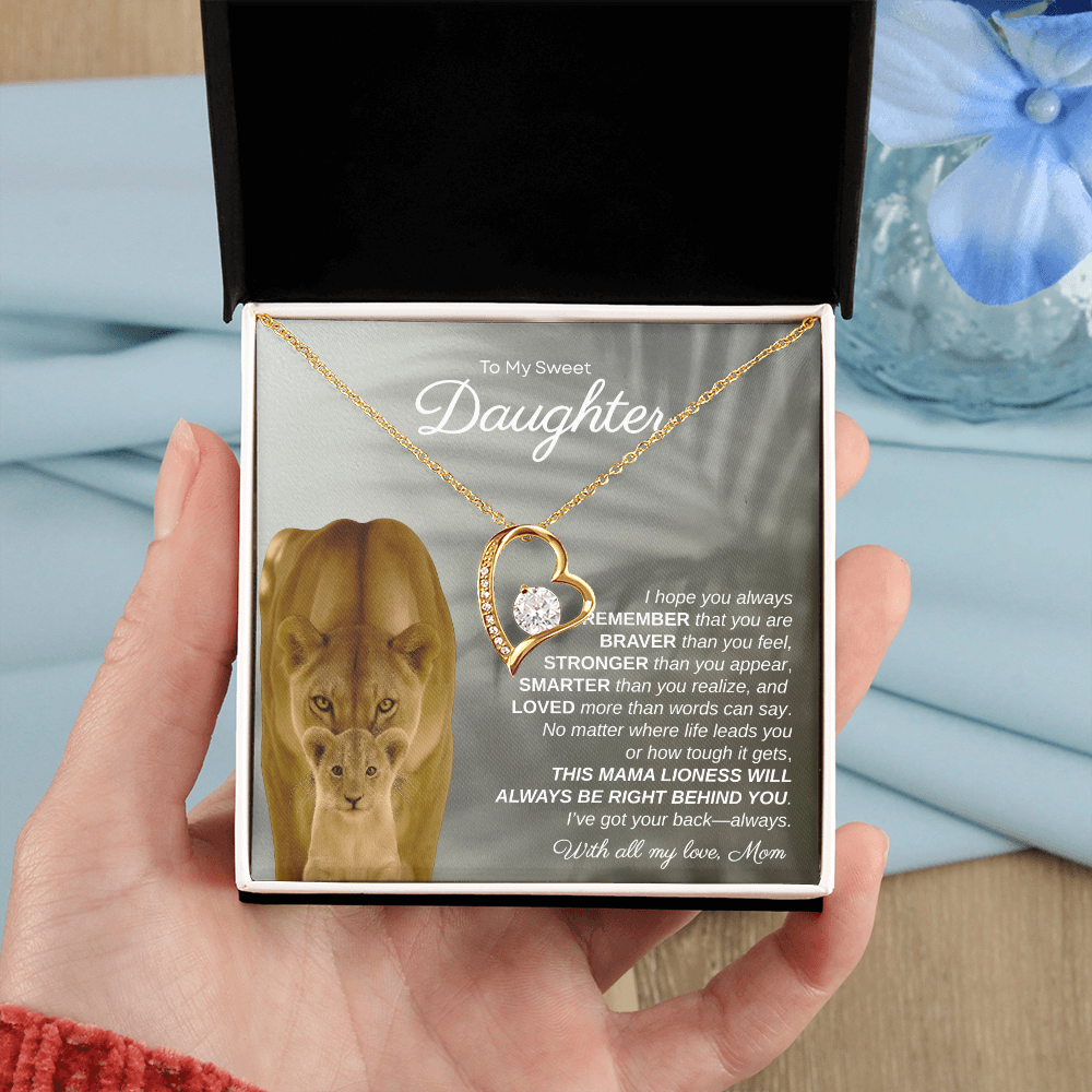To My Sweet Daughter, I Hope You Always Remember | Forever Love Necklace