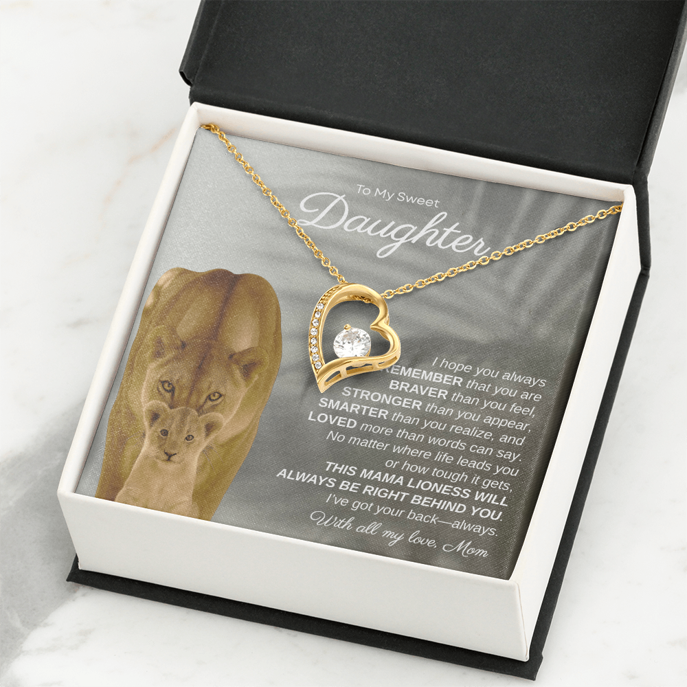 To My Sweet Daughter, I Hope You Always Remember | Forever Love Necklace