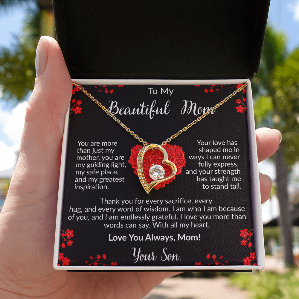To My Beautiful Mom | Forever Love Necklace