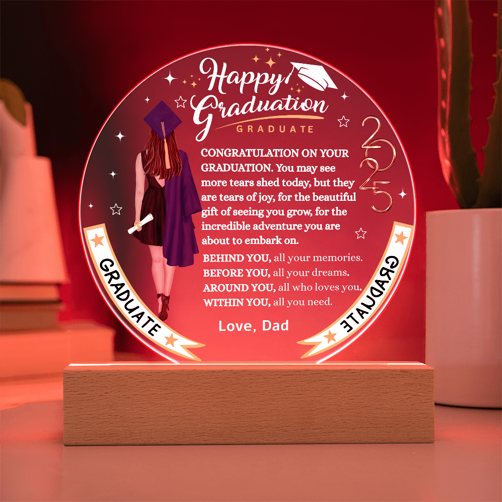 Happy Graduation Graduate | To Circle Acrylic Plaque