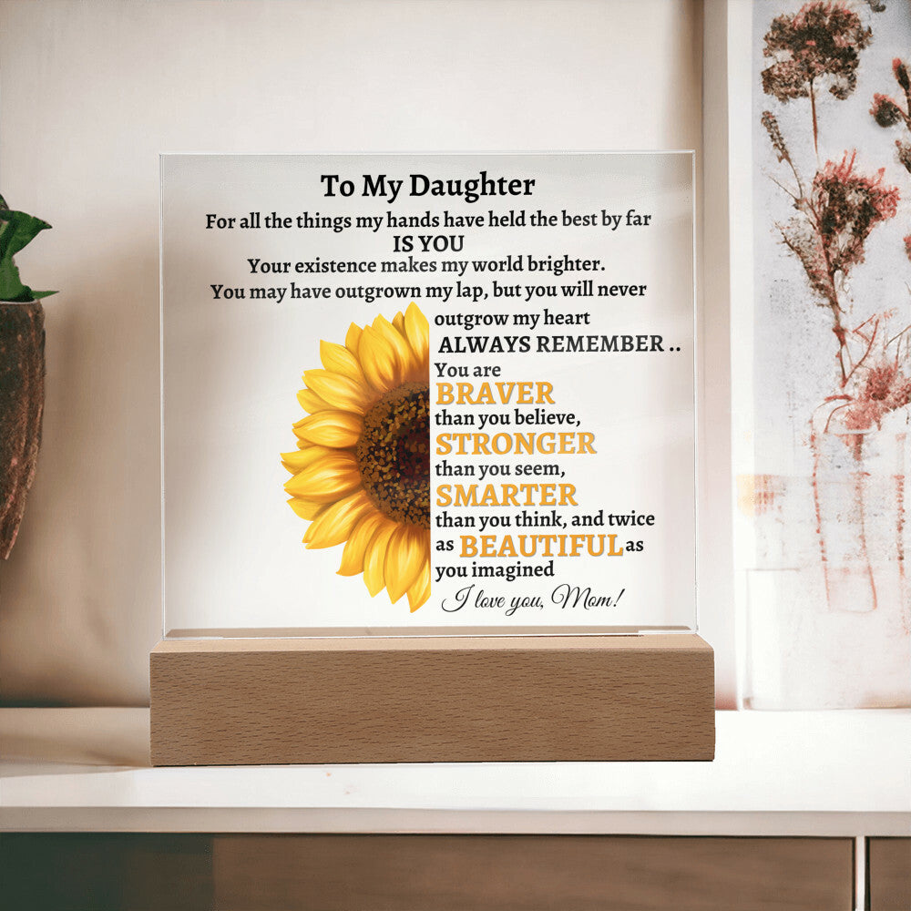 To My Daughter | Square Acrylic Plaque