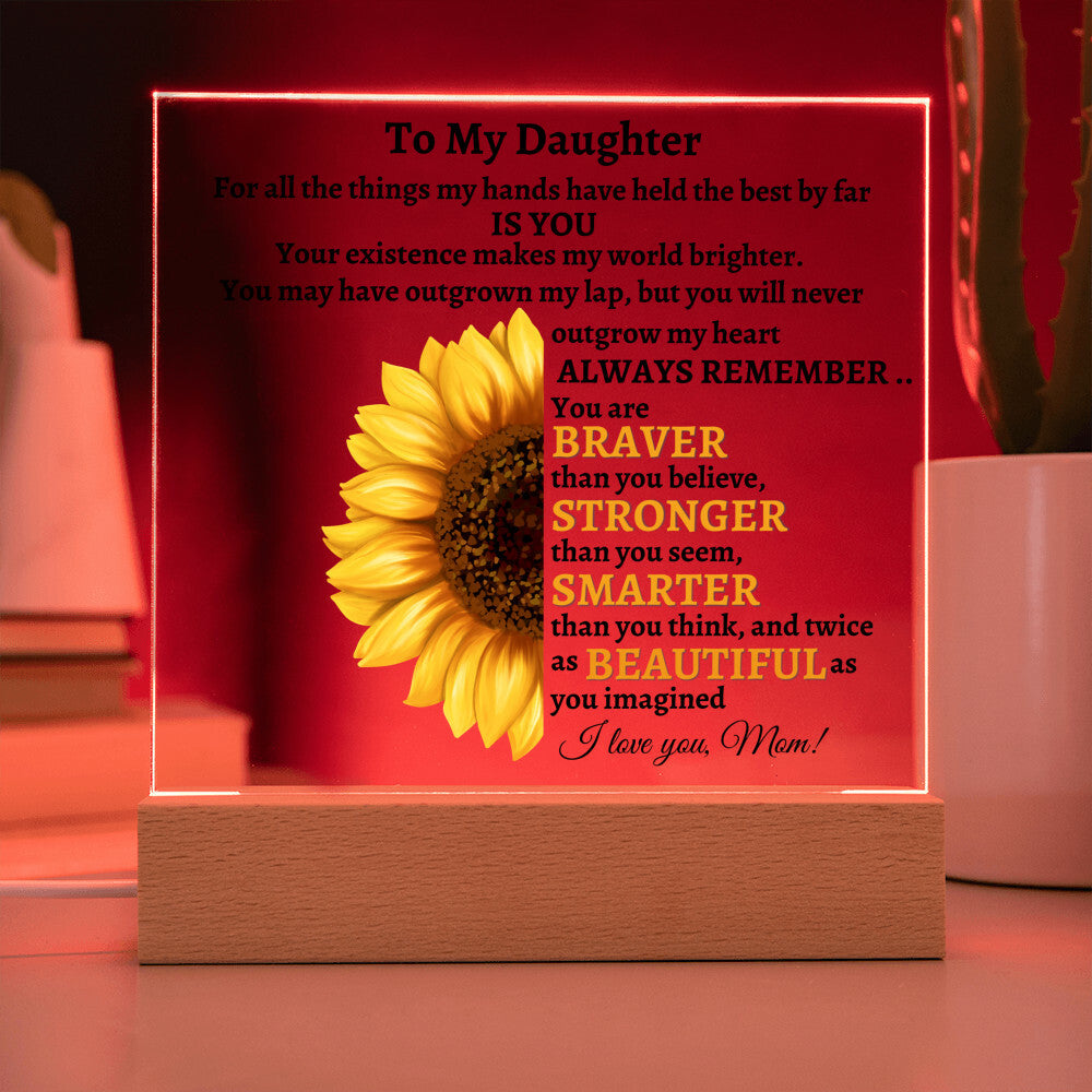 To My Daughter | Square Acrylic Plaque