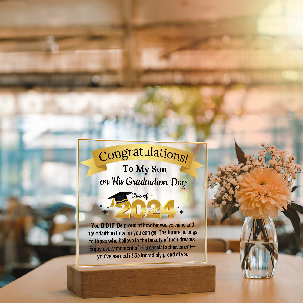 To My Son Congratulation Class of 2024 | Acrylic Plaque