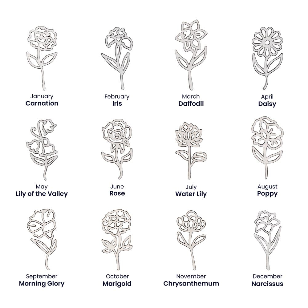 Beautiful customizable birth flower Name Necklace