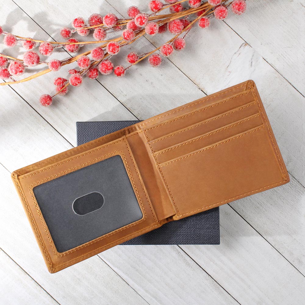 The Man, The Legend, The Best Dad | Personalized Kids Names | Leather Wallet | Great Father's Day Gift