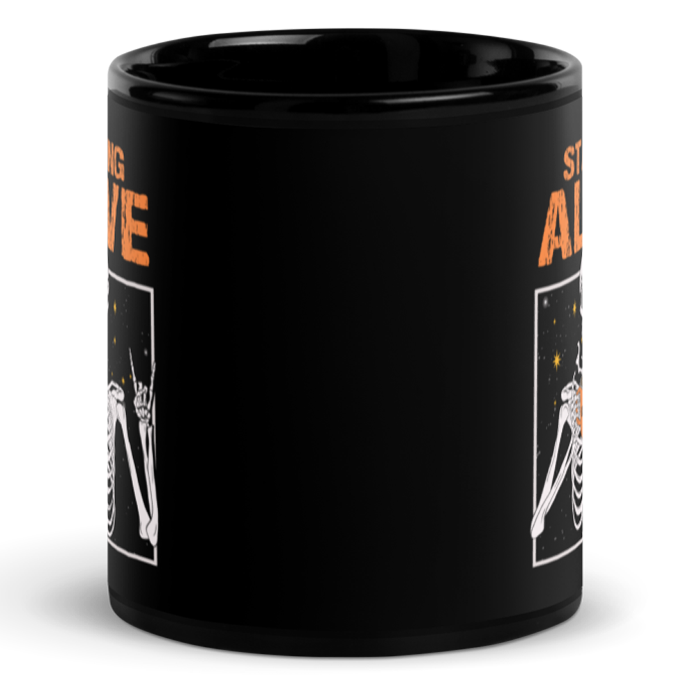 Halloween - Staying Alive 11oz Black Mug