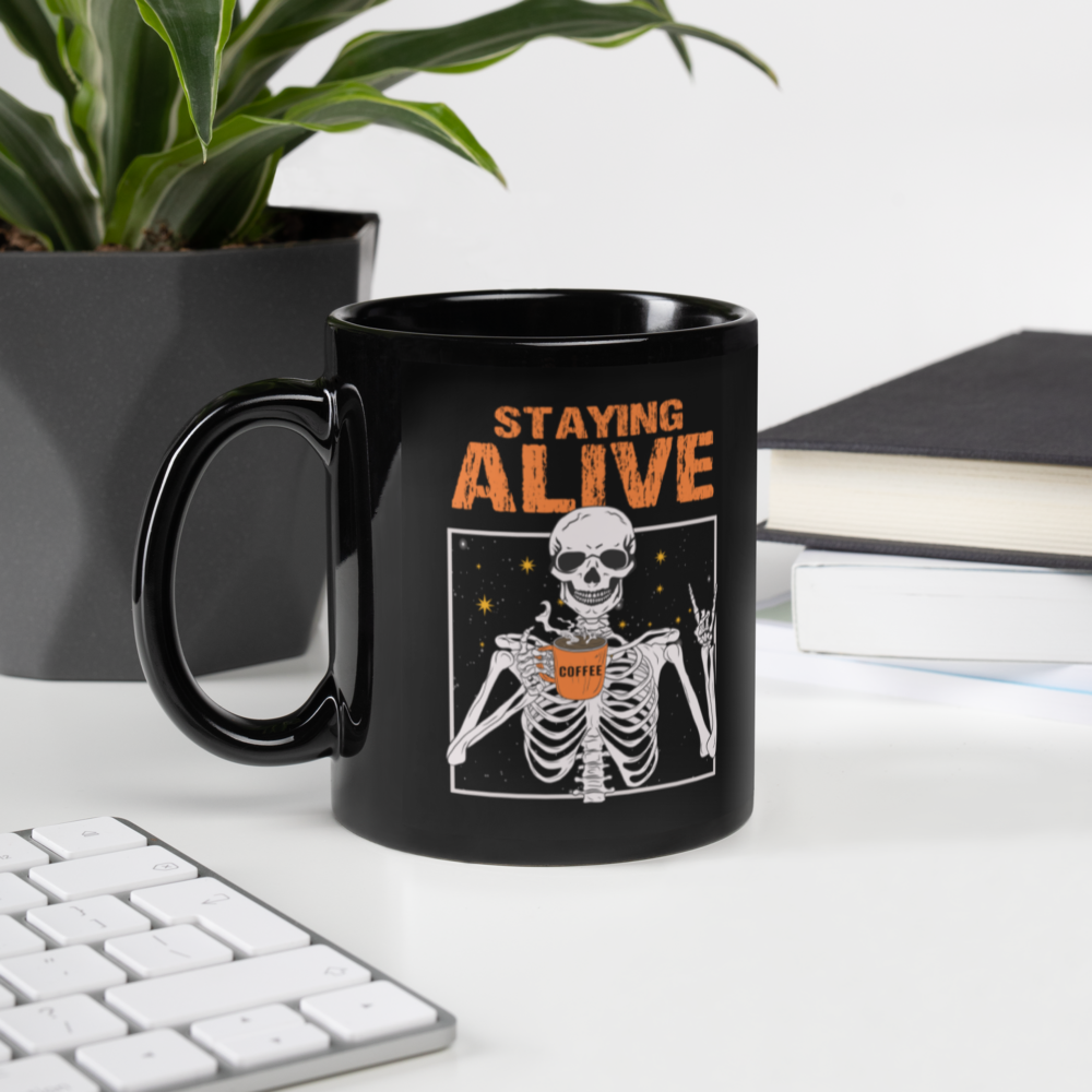 Halloween - Staying Alive 11oz Black Mug